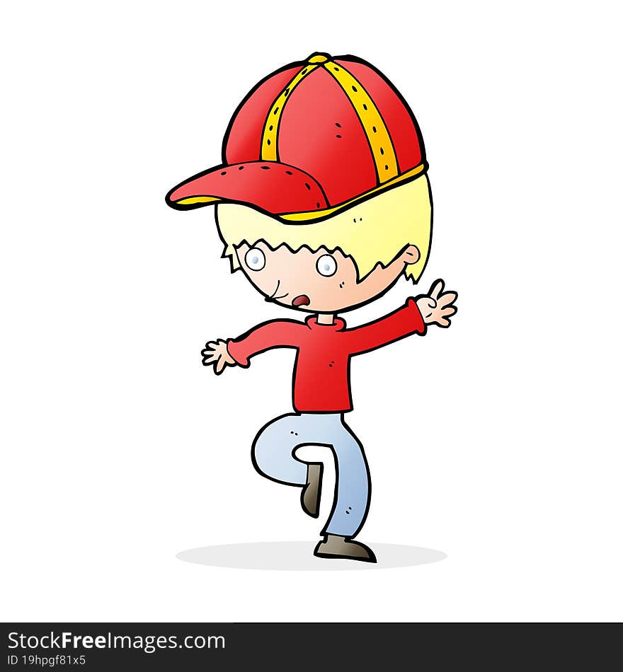 cartoon boy in cap