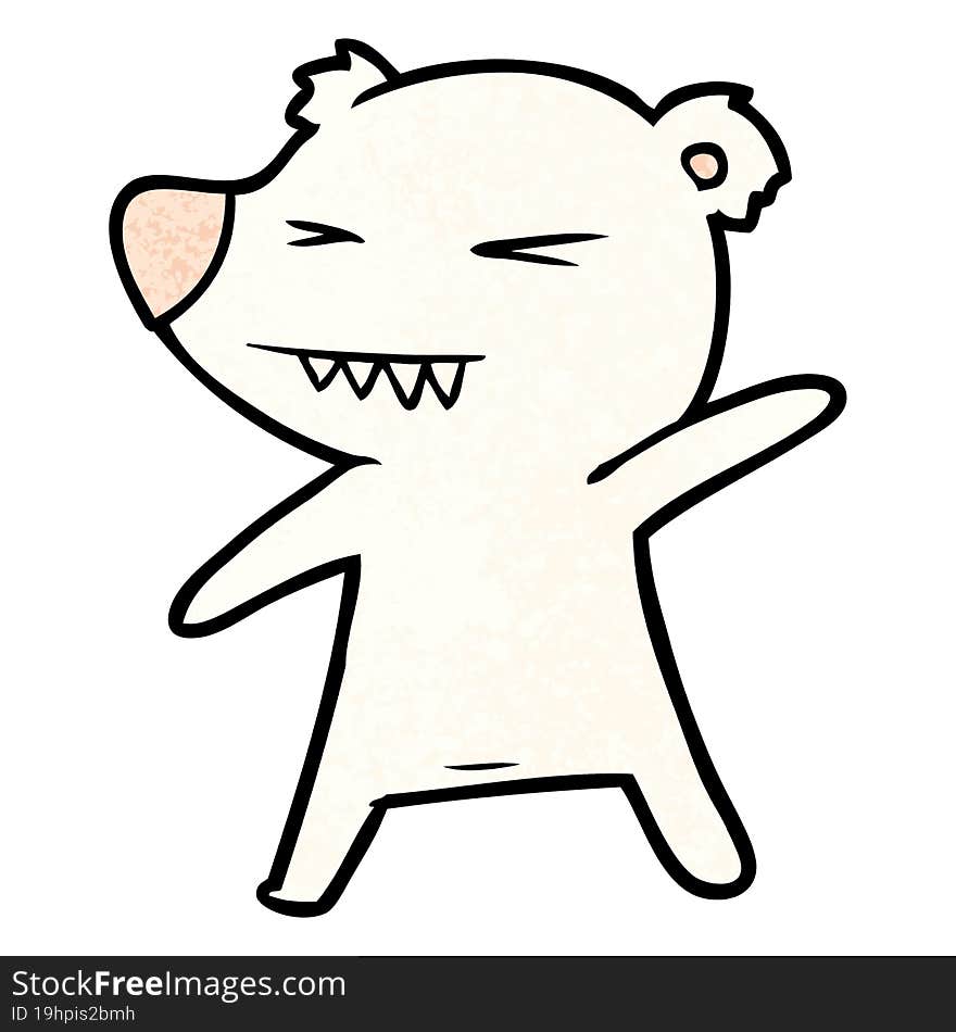 angry polar bear cartoon. angry polar bear cartoon