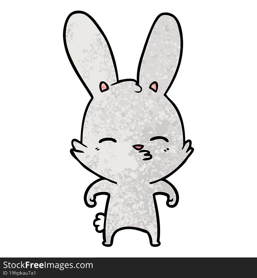 curious bunny cartoon. curious bunny cartoon