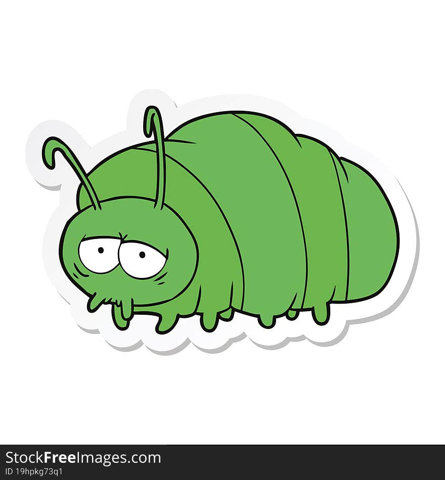 sticker of a cartoon bug