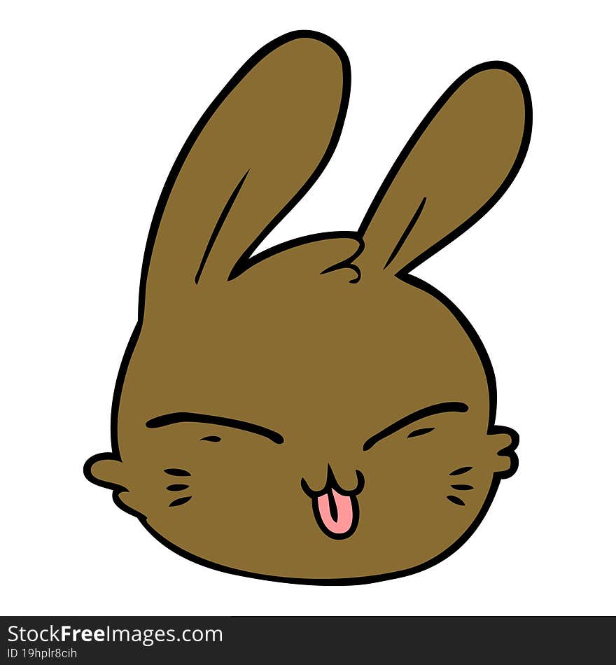 cartoon rabbit face. cartoon rabbit face