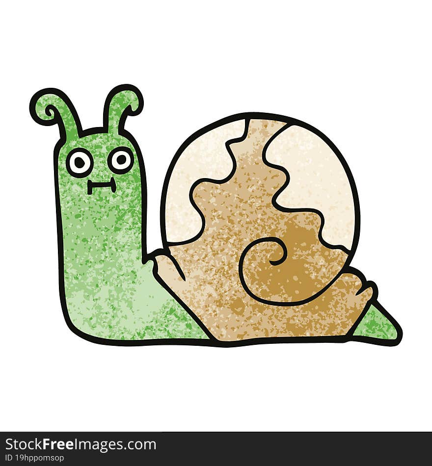 Cartoon Doodle Snail