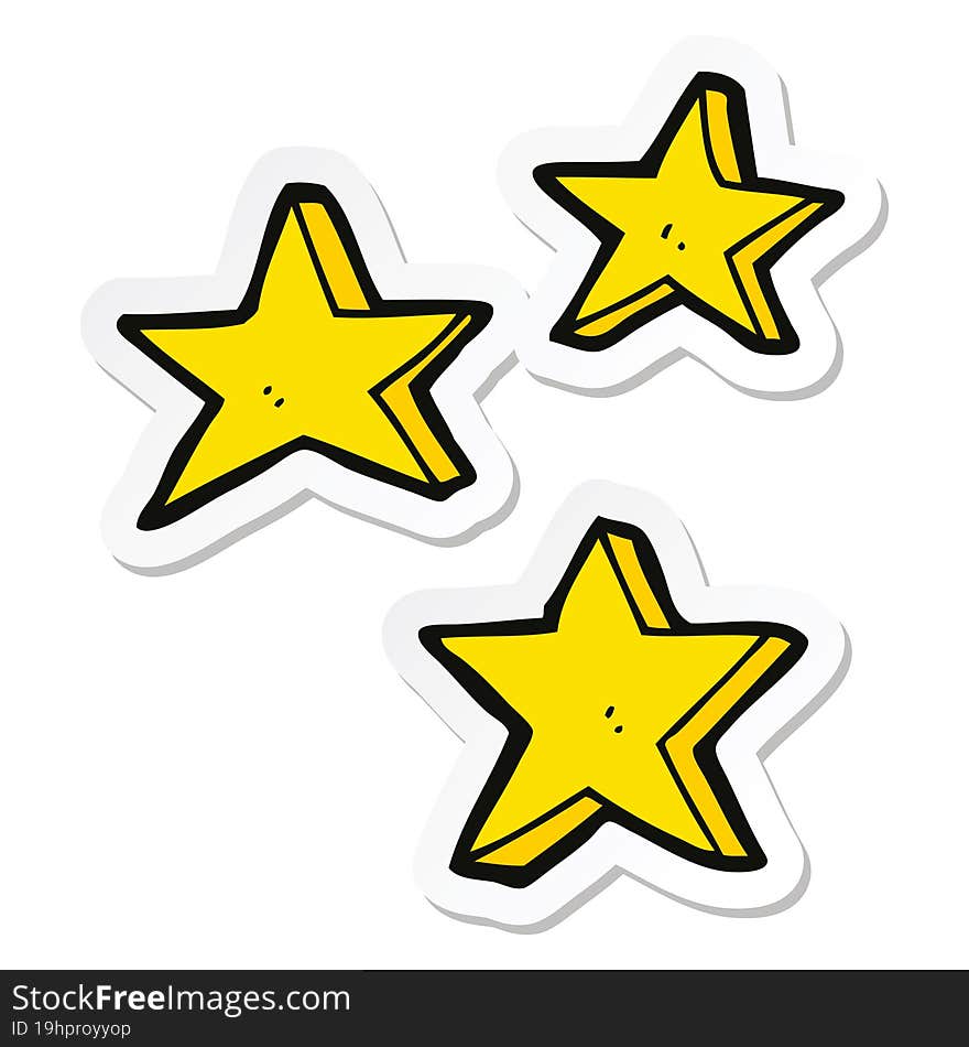 Sticker Of A Cartoon Stars