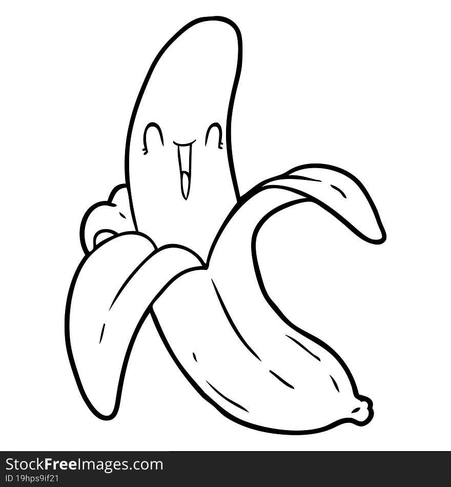 cartoon crazy happy banana. cartoon crazy happy banana