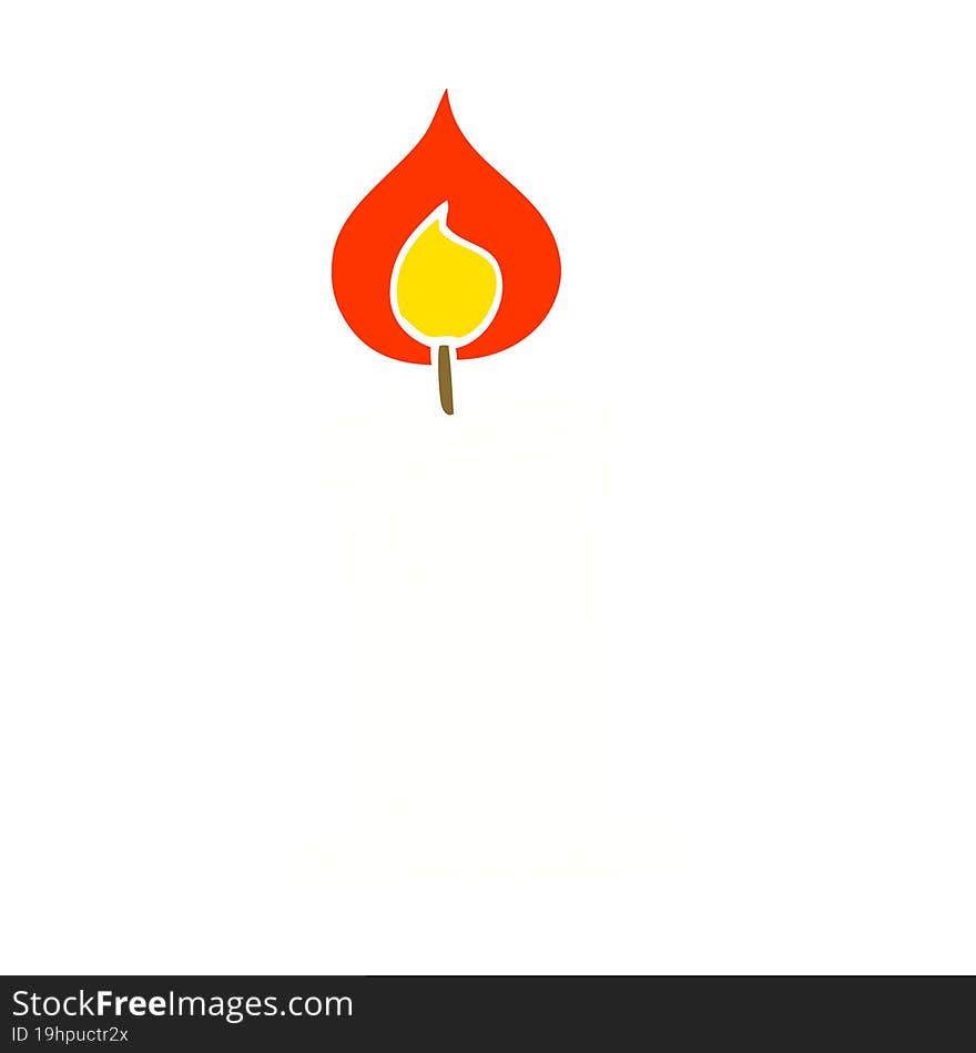 cartoon doodle candle burning