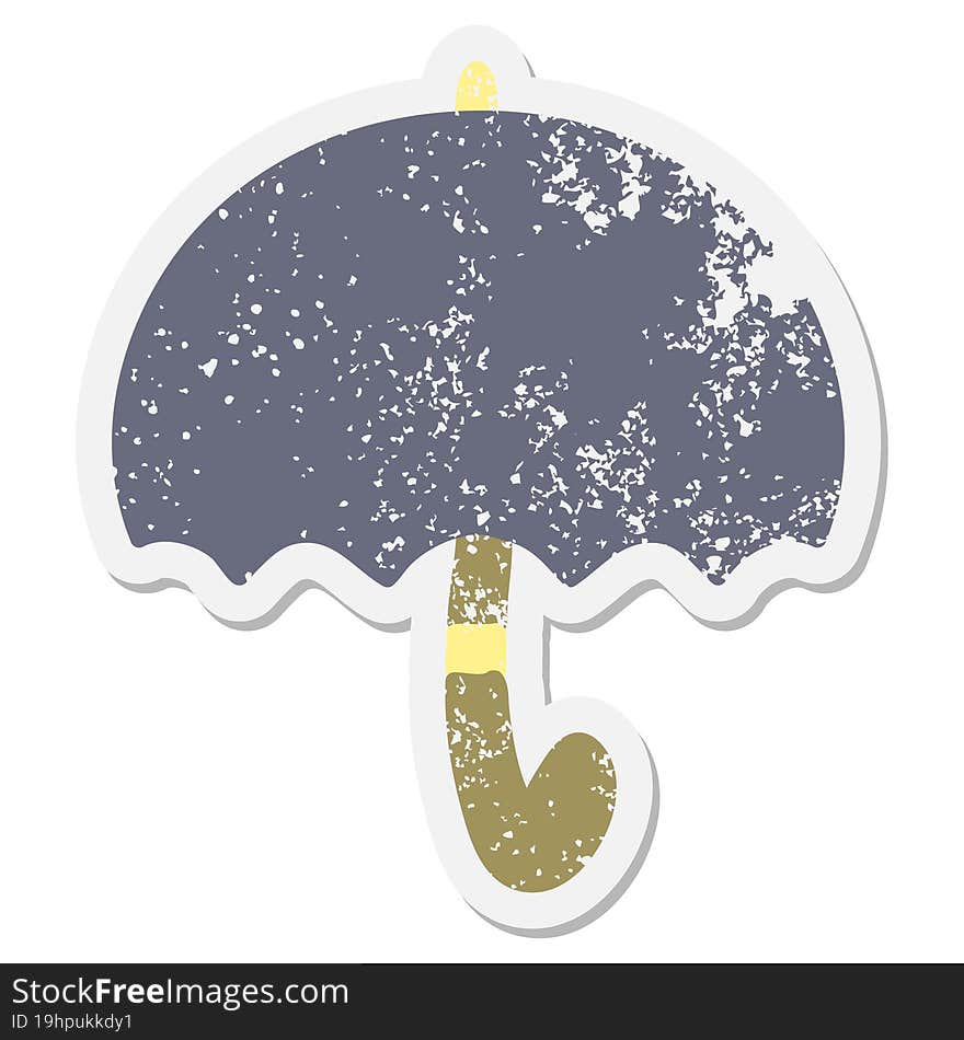 Umbrella Grunge Sticker