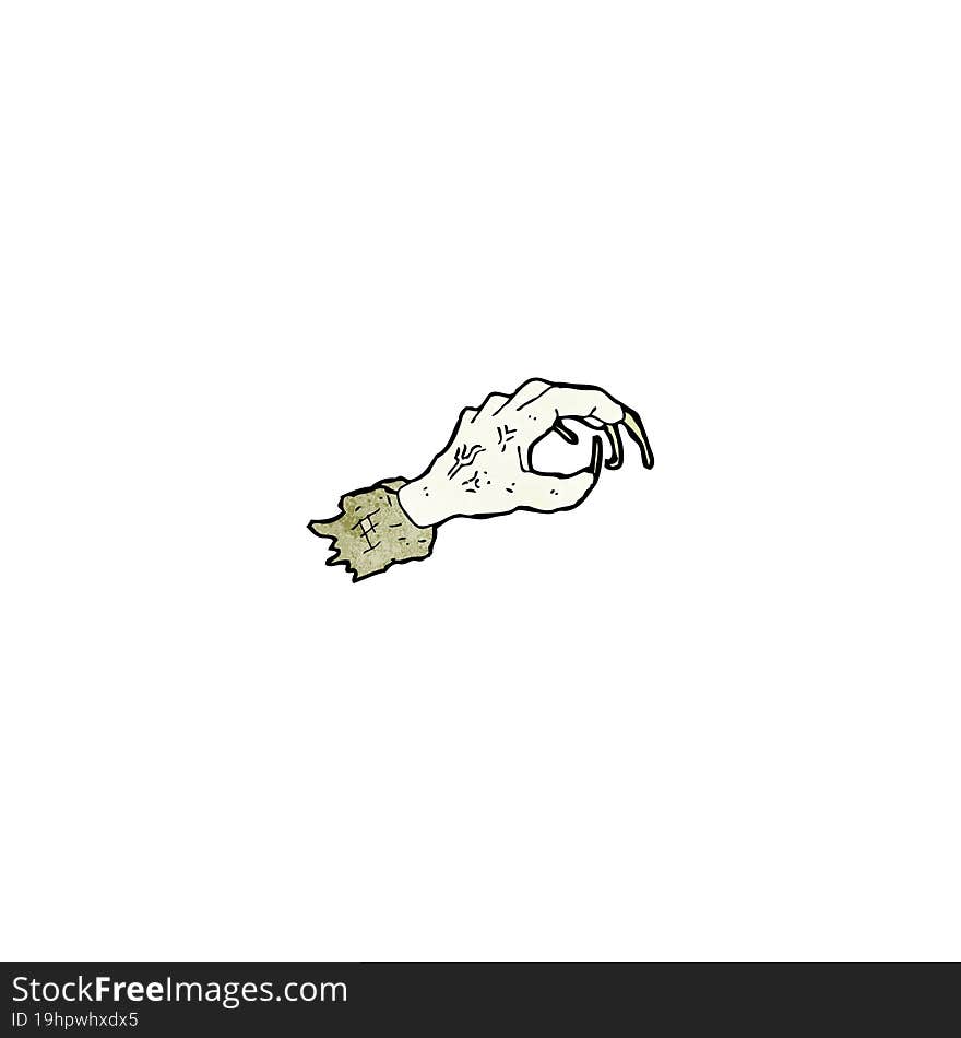 zombie hand cartoon