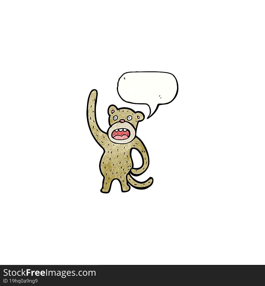 crazy cartoon monkey