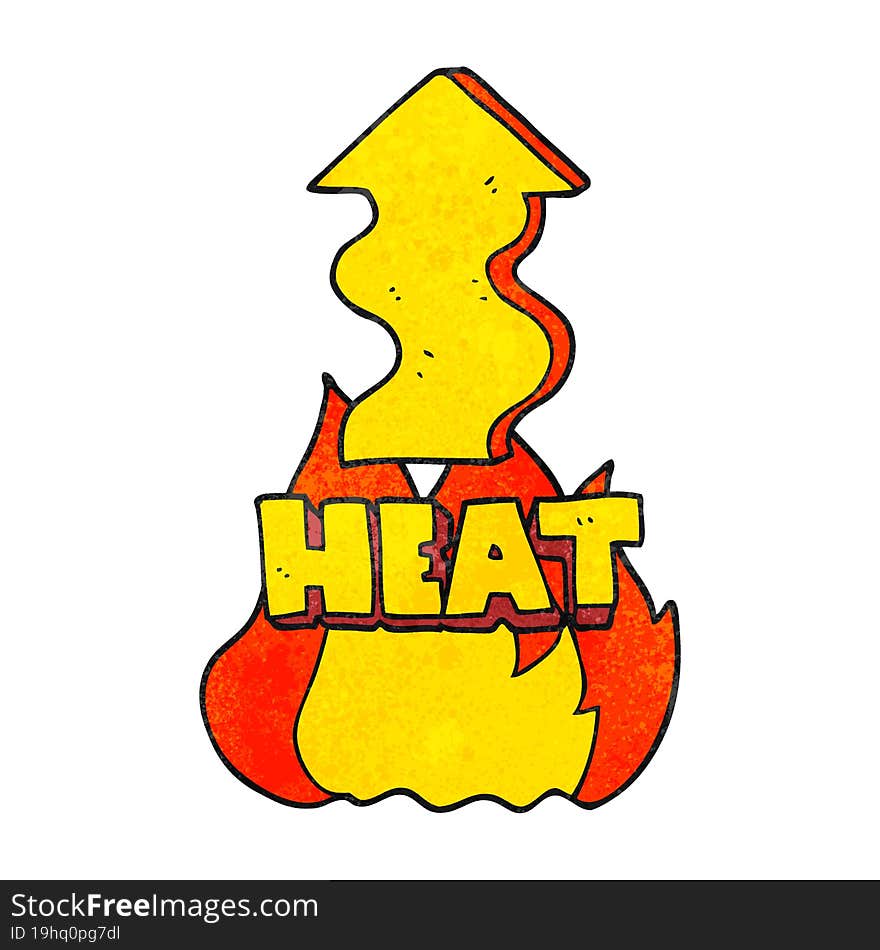 freehand drawn texture cartoon heat rising