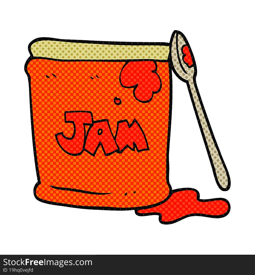 freehand drawn cartoon jam jar