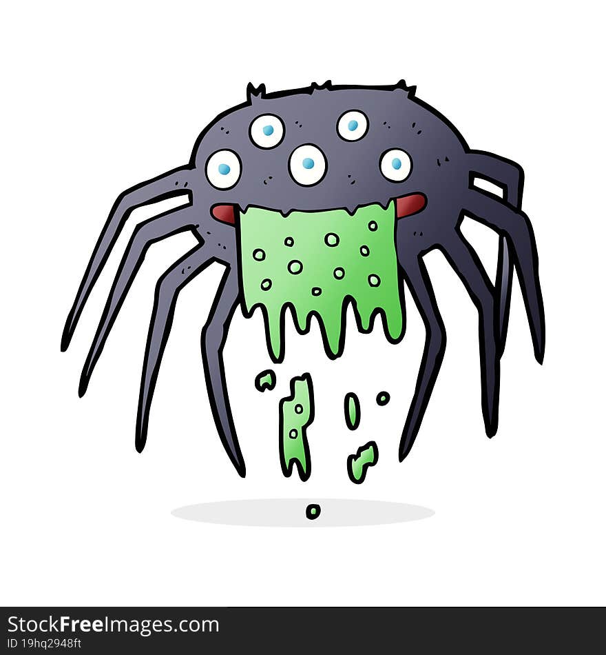 cartoon gross halloween spider