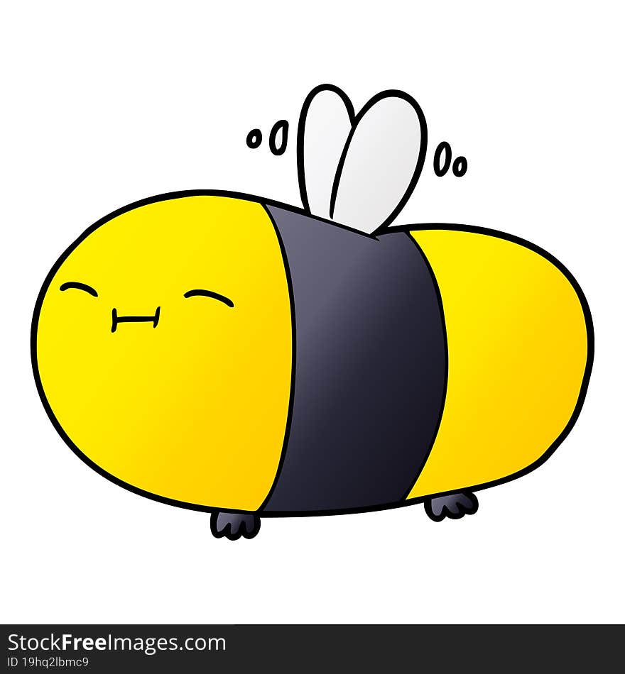 happy cartoon bee. happy cartoon bee