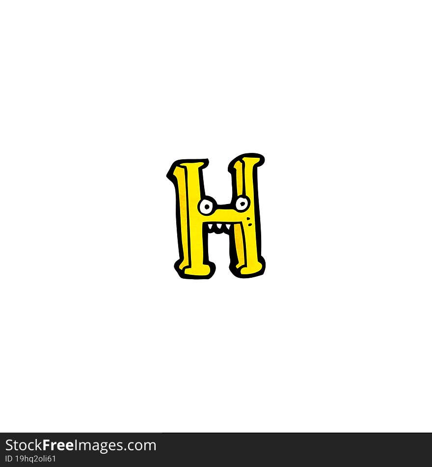 Cartoon Letter H