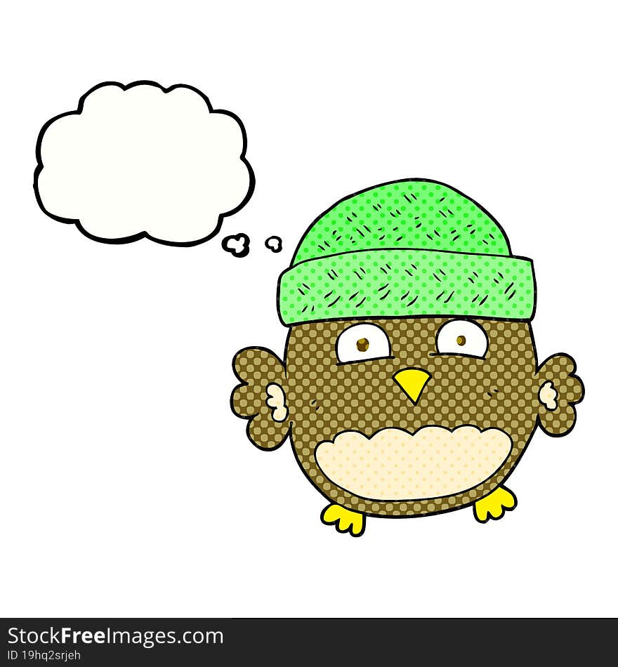 Thought Bubble Cartoon Cute Owl