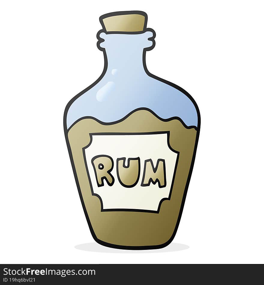 Cartoon Rum Bottle