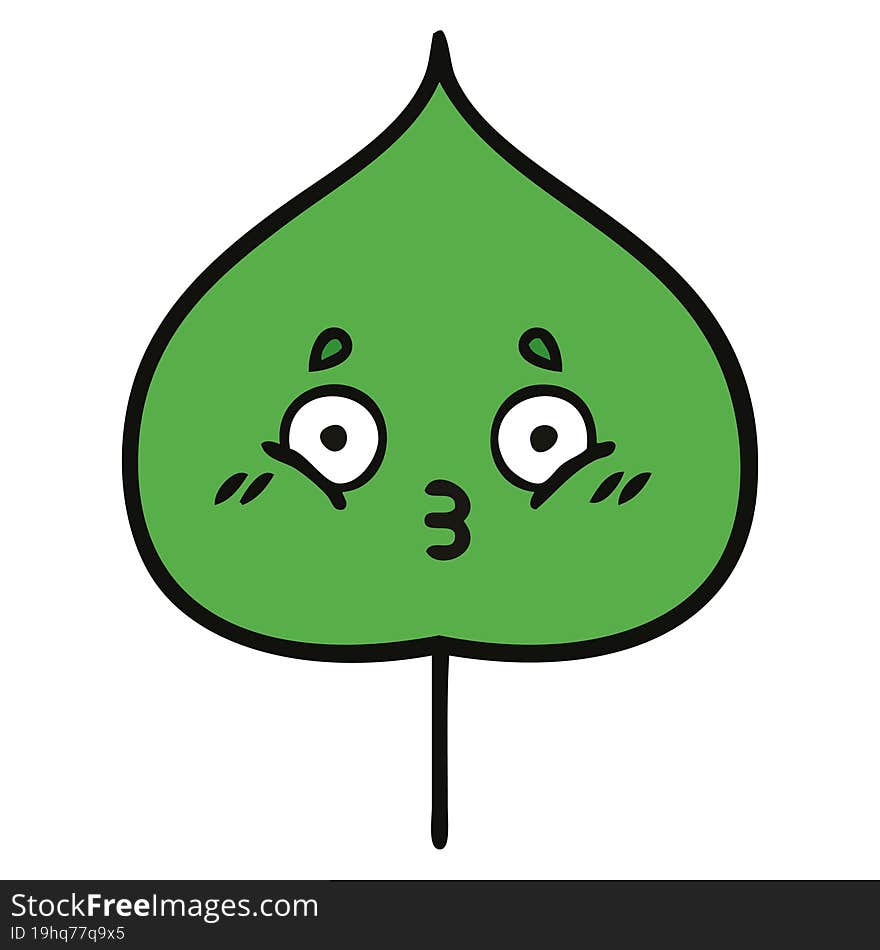 Cute Cartoon Expressional Leaf