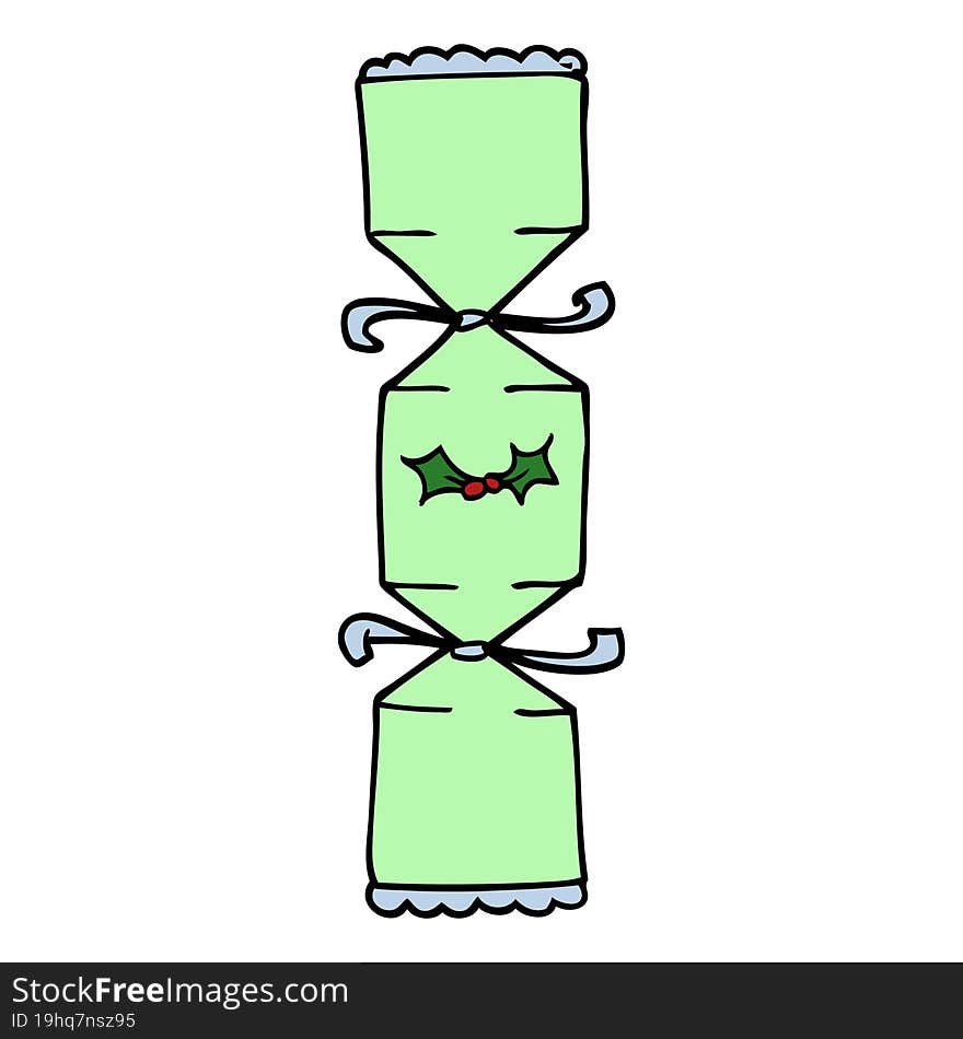 cartoon doodle christmas cracker