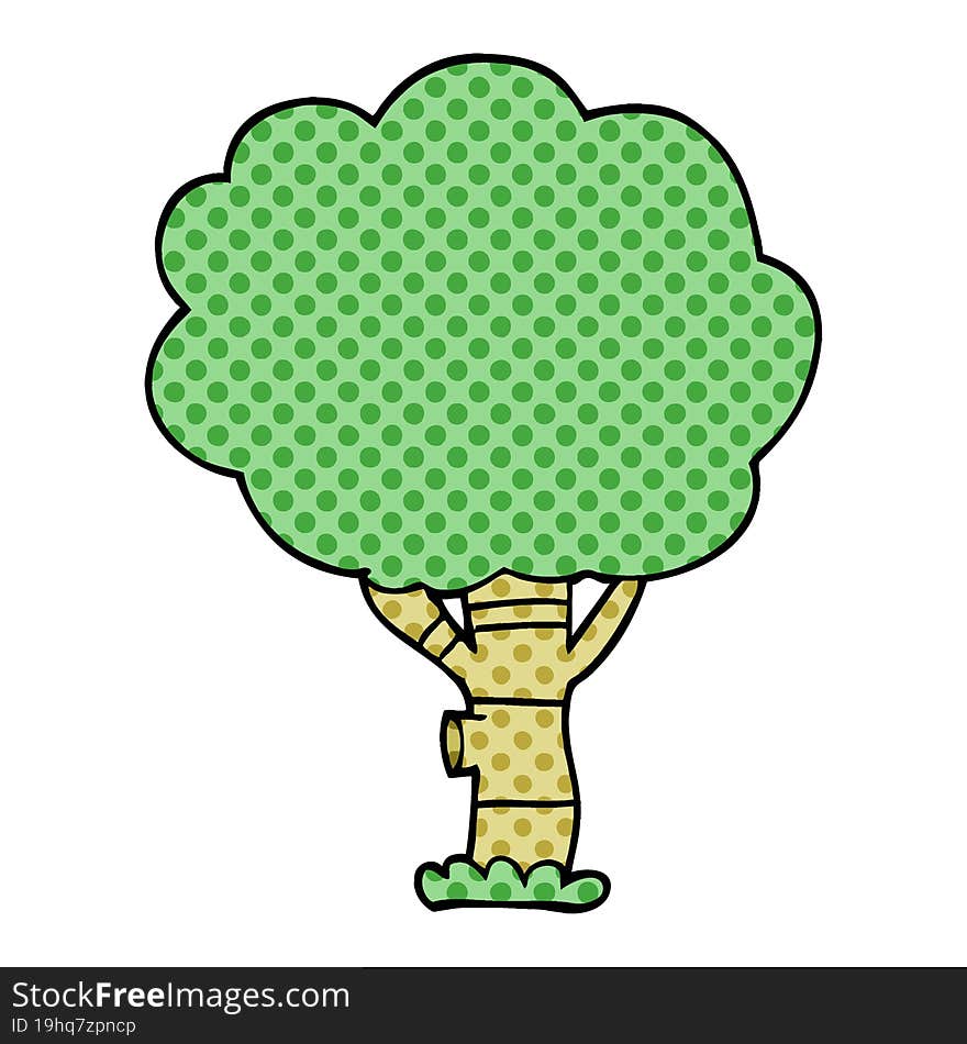 cartoon doodle tree