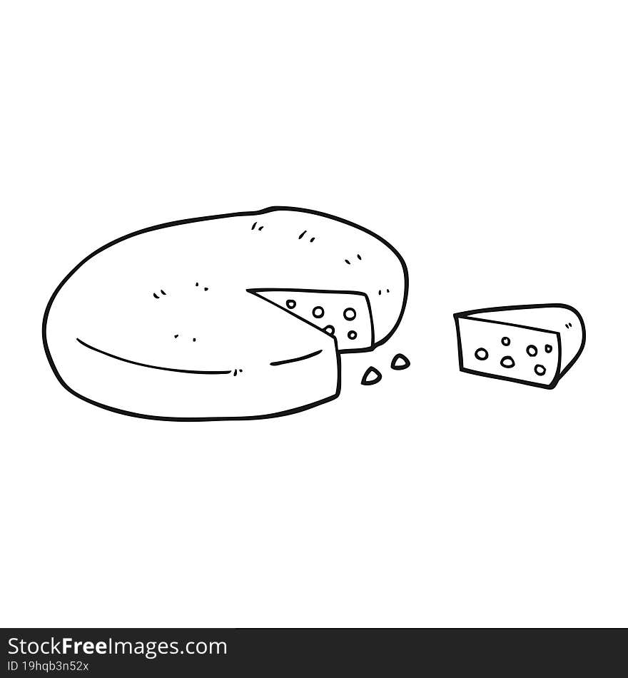 Black And White Cartoon Cheese