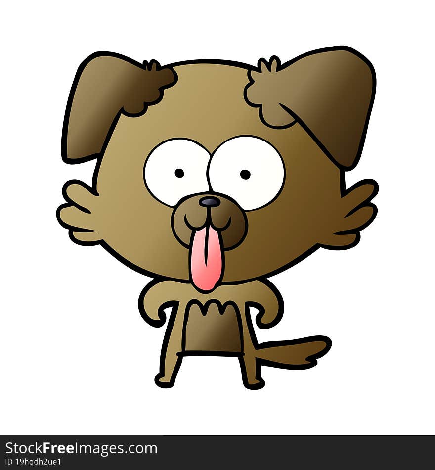 cartoon dog with tongue sticking out. cartoon dog with tongue sticking out