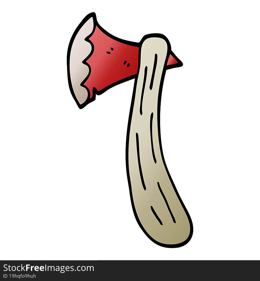 cartoon doodle axe