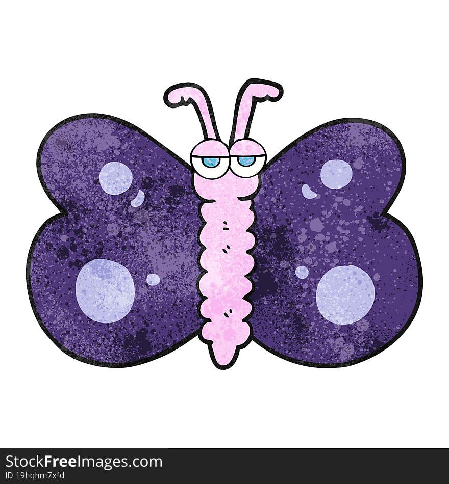 Textured Cartoon Butterfly