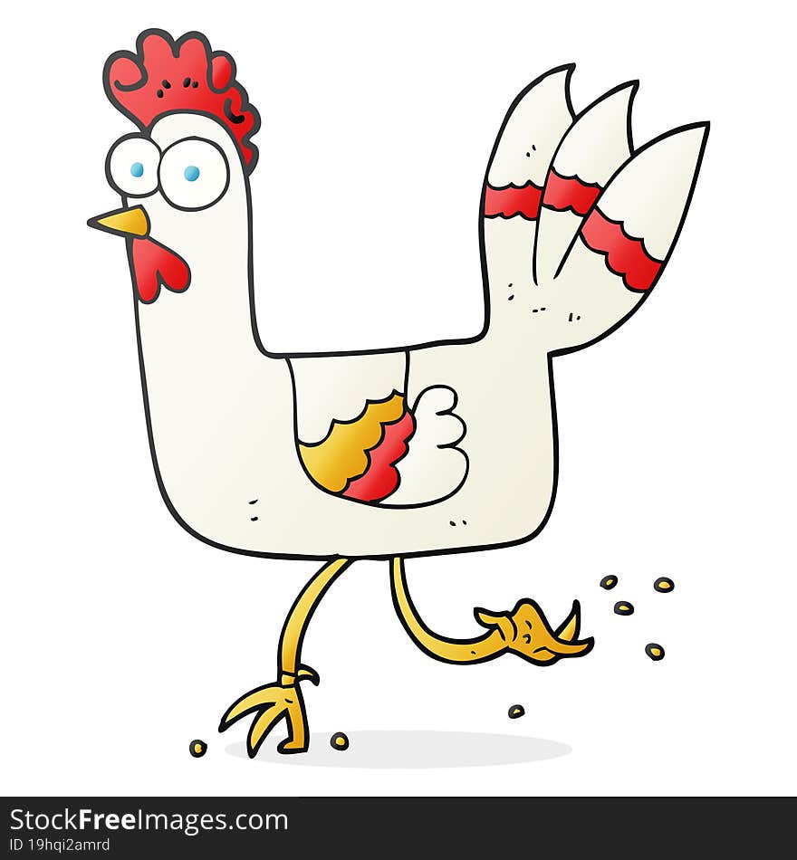 cartoon chicken running