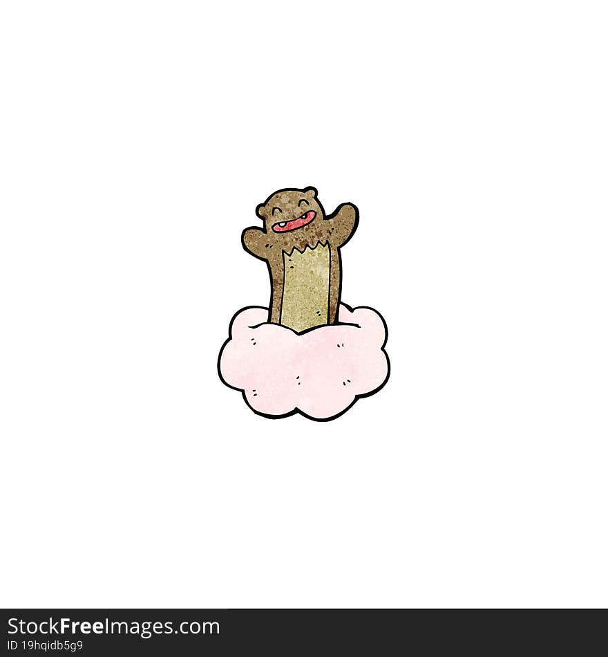 cartoon bear on cloud