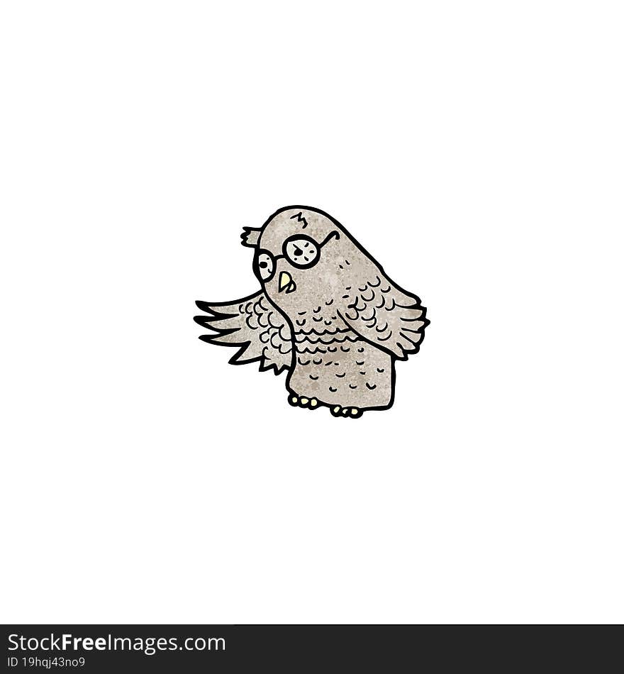 cartoon wise owl