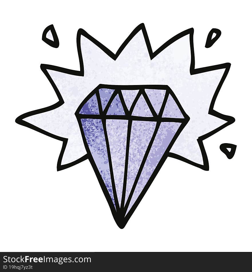 Cartoon Doodle Tattoo Diamond