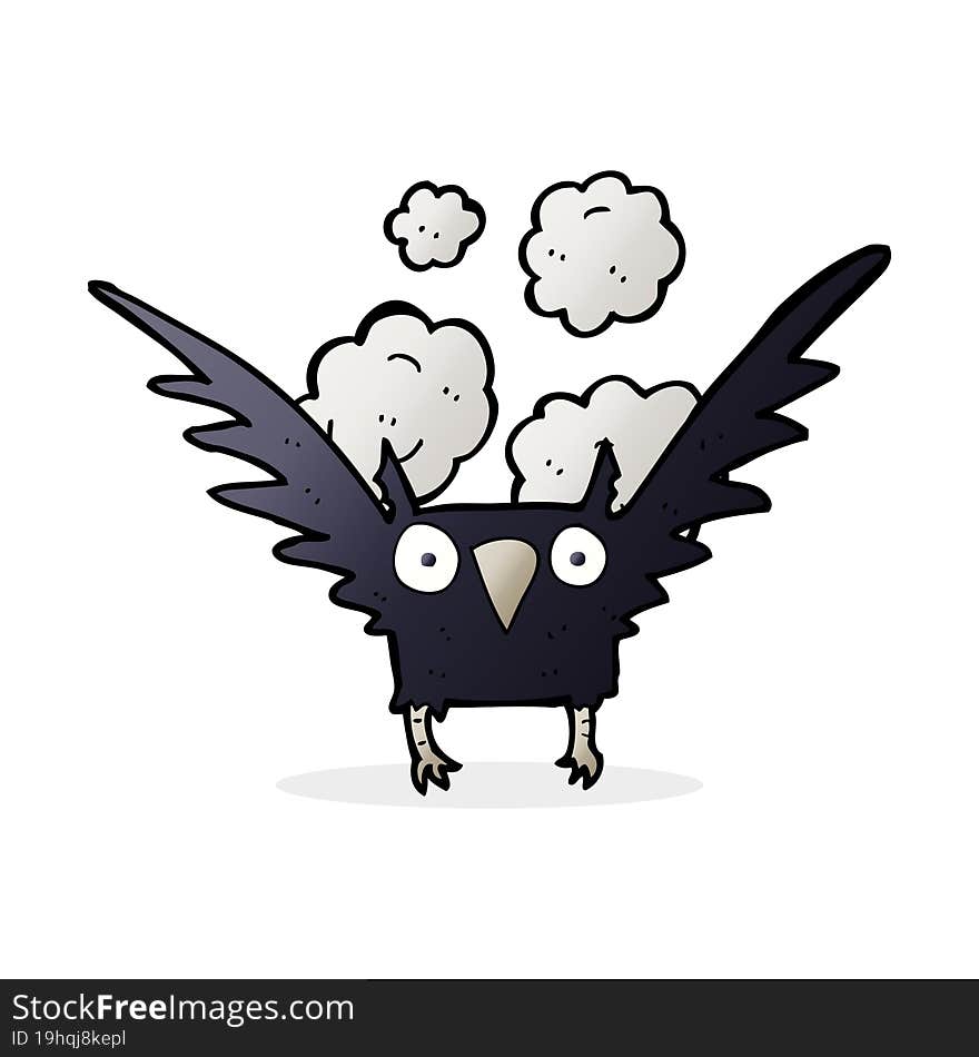 cartoon spooky bird