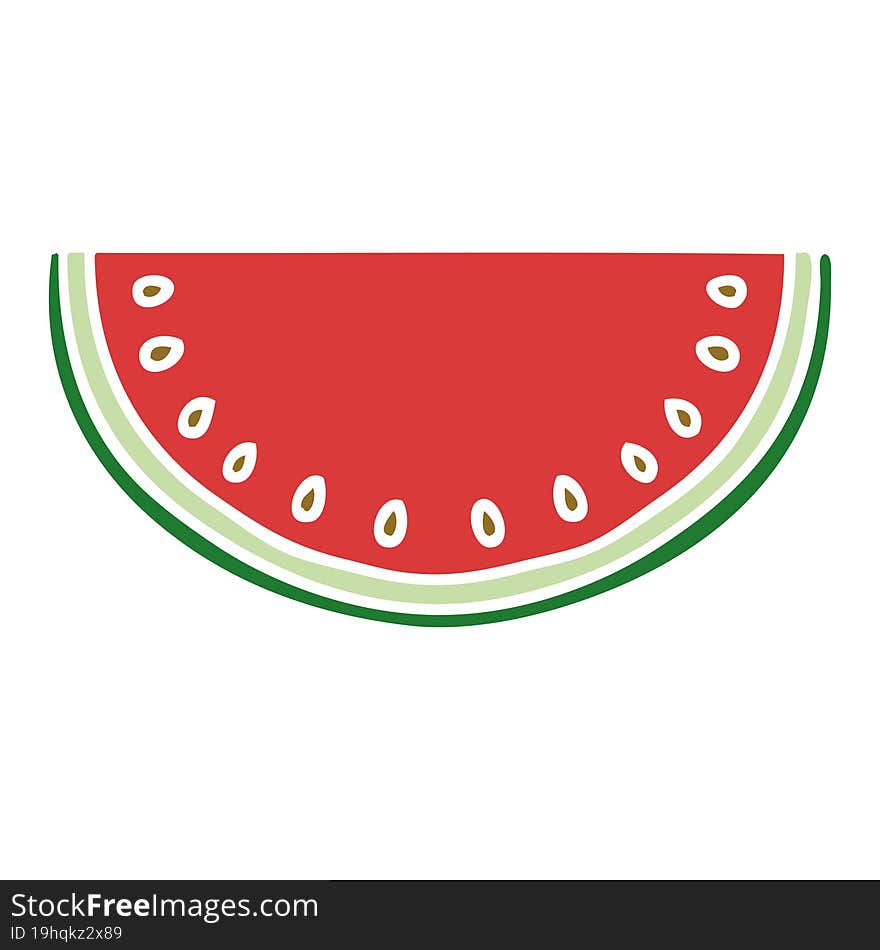 quirky hand drawn cartoon watermelon