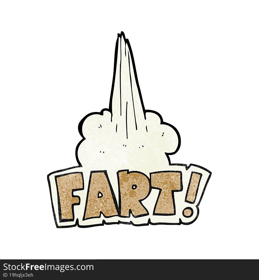 textured cartoon fart symbol