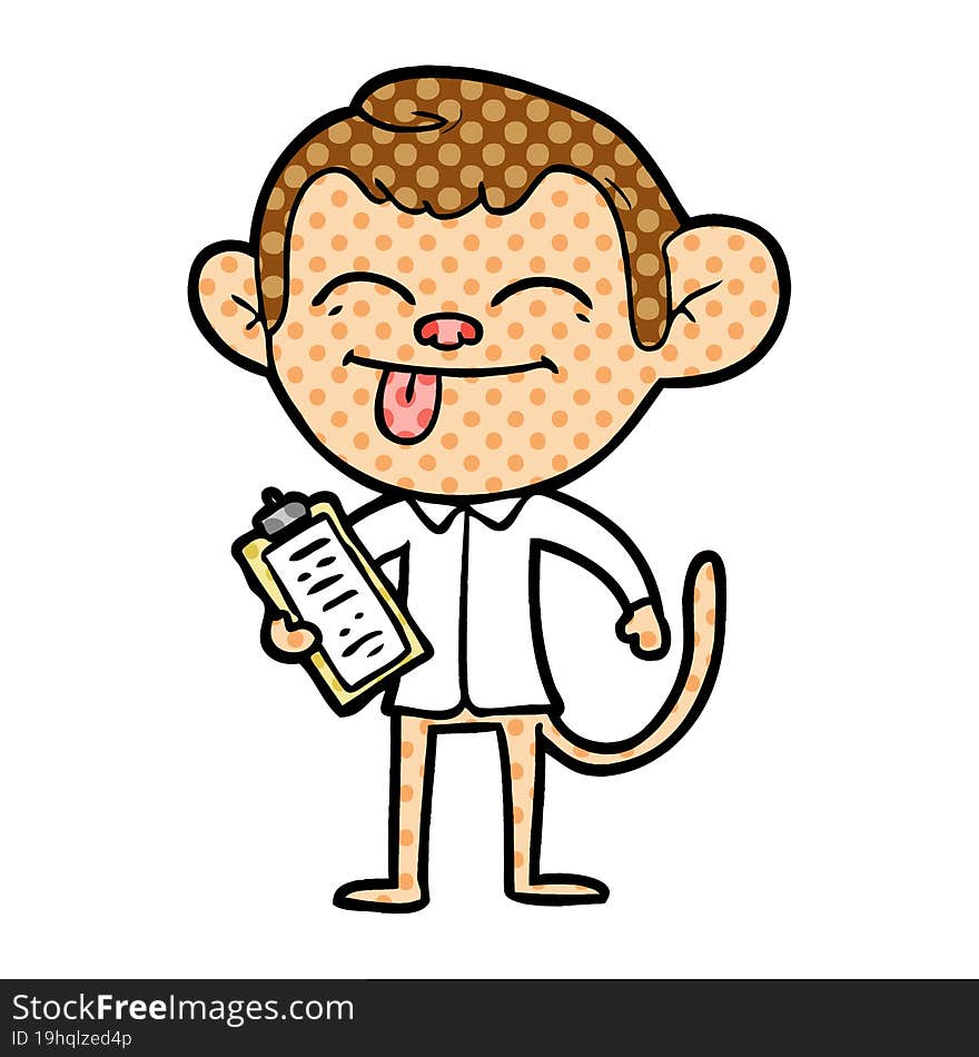 funny cartoon monkey. funny cartoon monkey