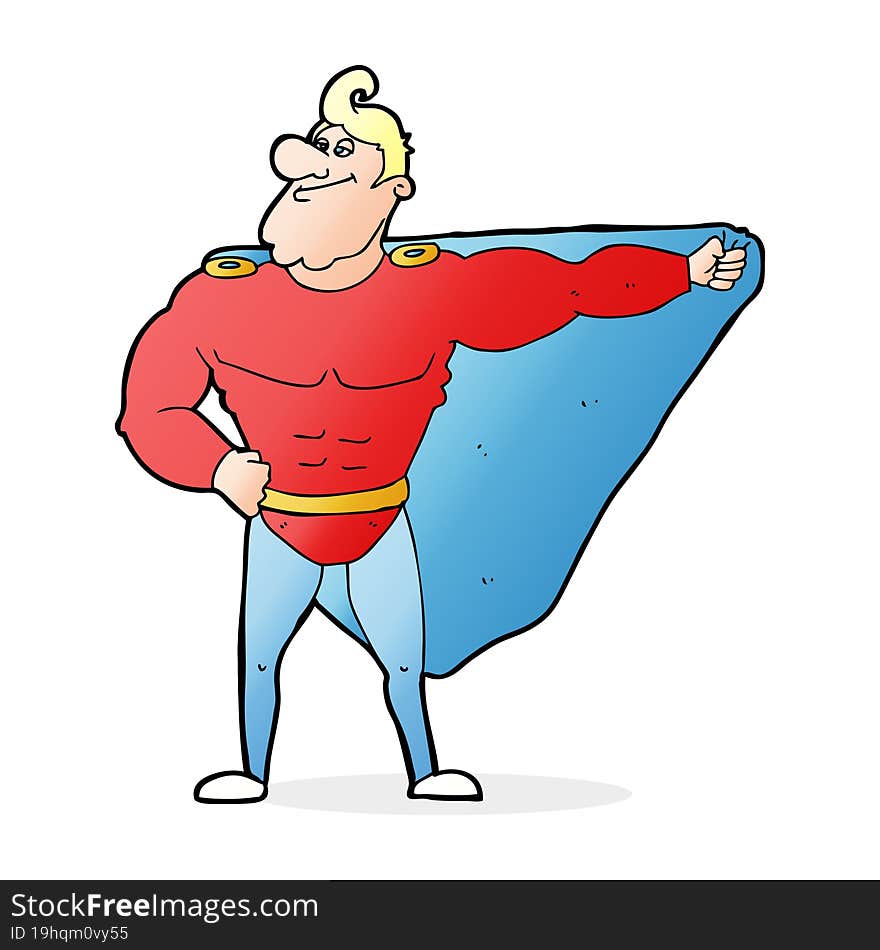 Funny Cartoon Superhero