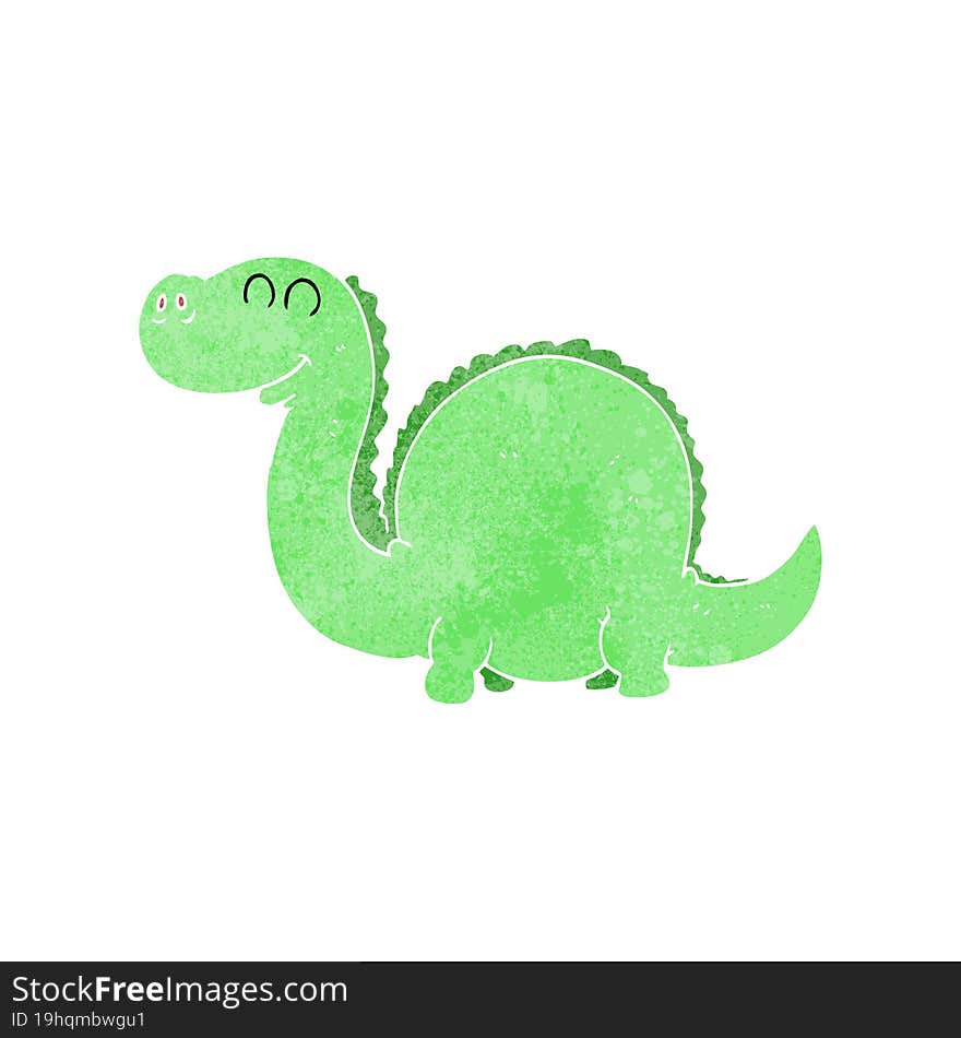 Retro Cartoon Dinosaur