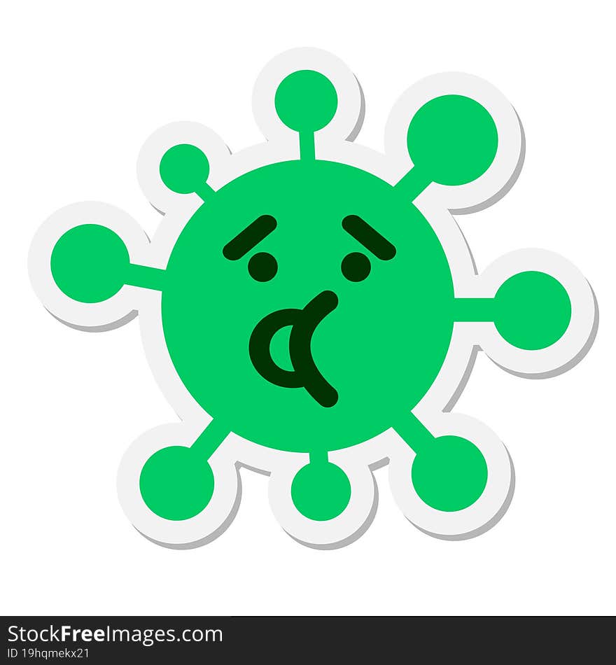 Surprised Talking Virus Sticker