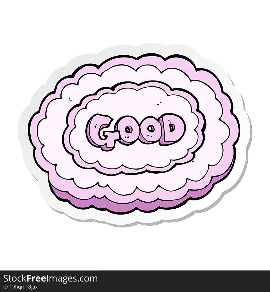 sticker of a good cloud sign