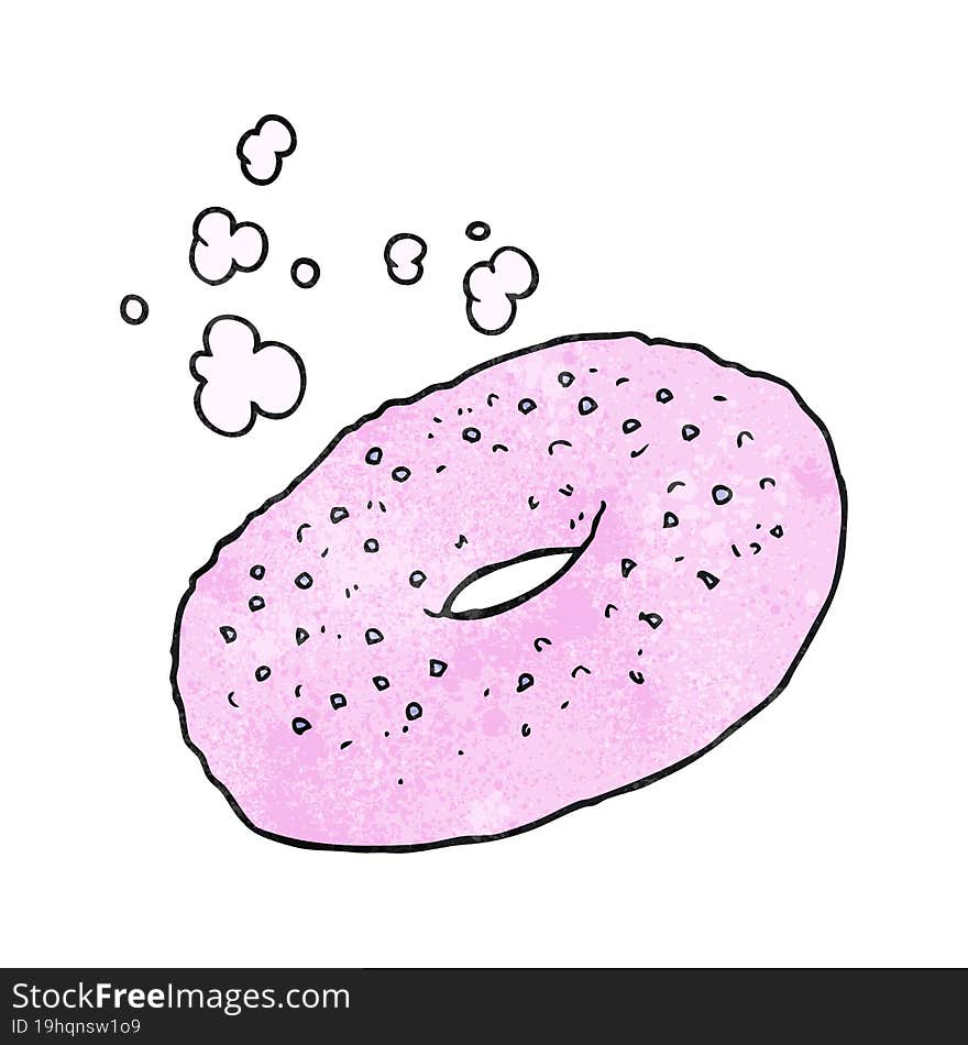 textured cartoon bagel