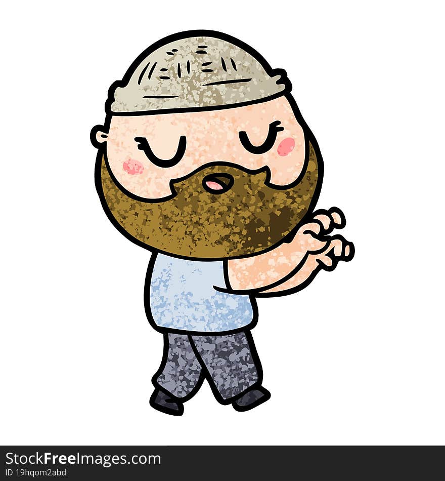 cartoon man with beard. cartoon man with beard