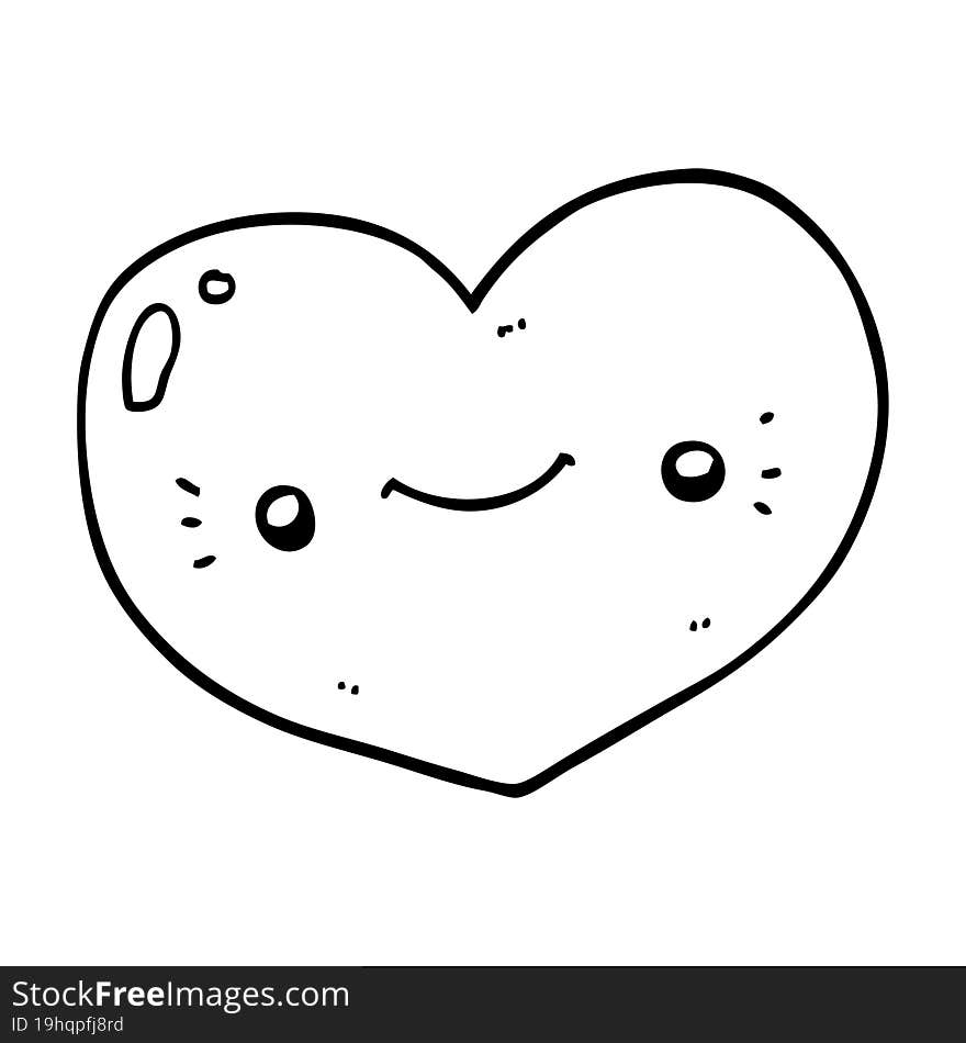 heart cartoon character