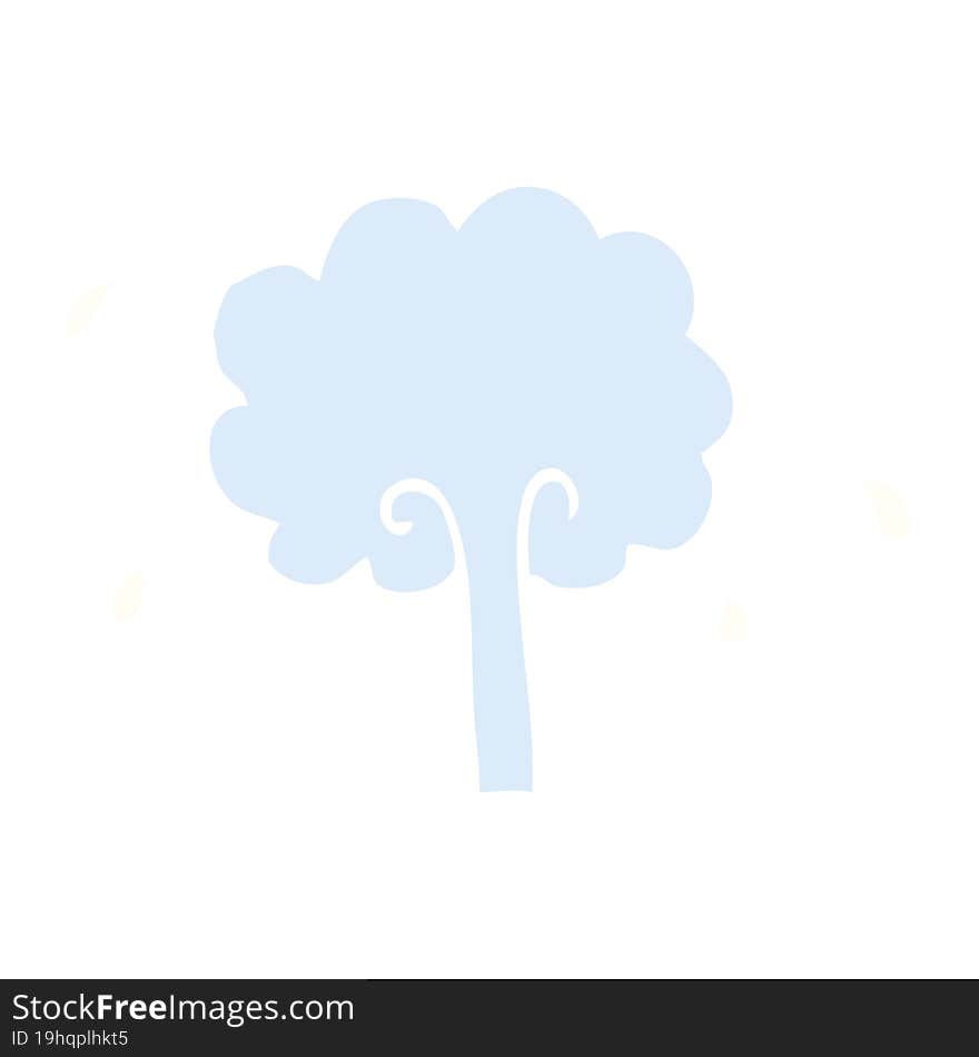 flat color illustration of a cartoon spouting water