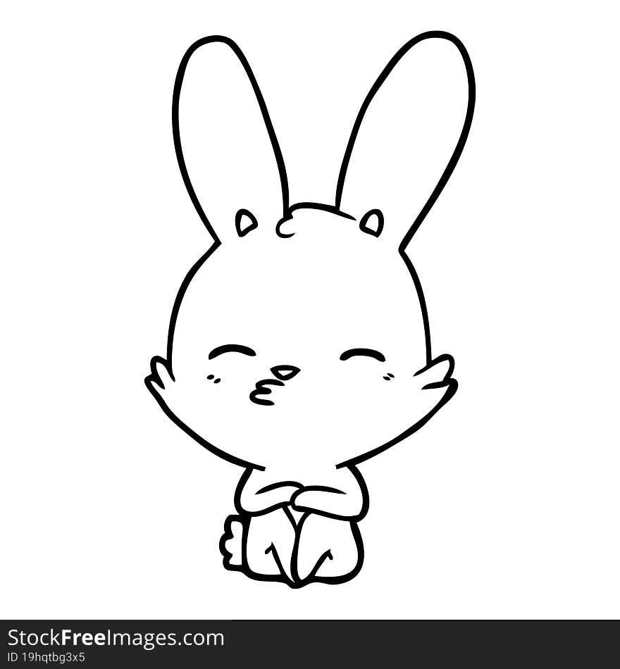 curious bunny cartoon. curious bunny cartoon