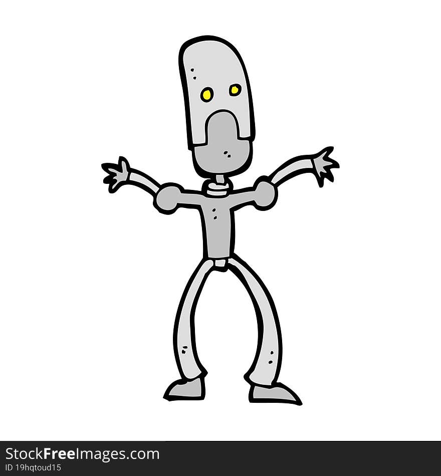 cartoon funny robot