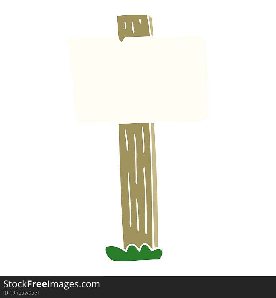 cartoon doodle sign post