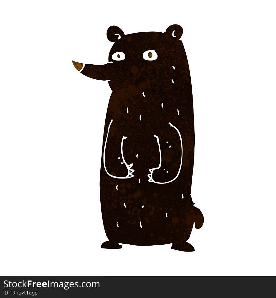 Funny Cartoon Black Bear