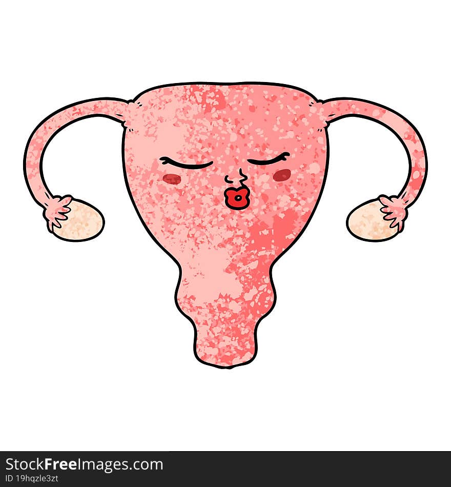 cartoon uterus. cartoon uterus