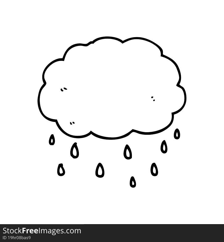 cartoon rain cloud