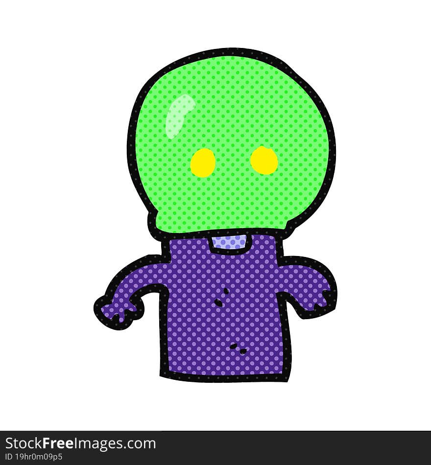 cartoon little alien