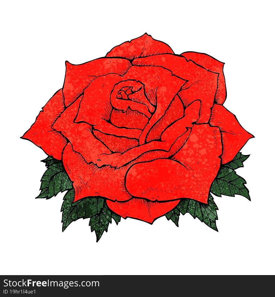 cartoon rose